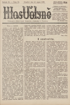 Hlas Volyně : týdeník, věnovaný českým zájmům v Polsku. 1936, č. 30