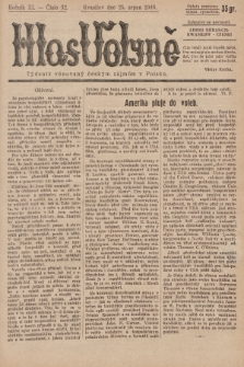 Hlas Volyně : týdeník, věnovaný českým zájmům v Polsku. 1936, č. 32