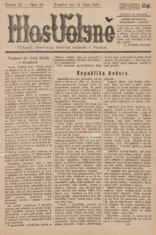 Hlas Volyně : týdeník, věnovaný českým zájmům v Polsku. 1936, č. 39