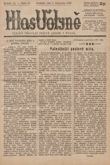 Hlas Volyně : týdeník, věnovaný českým zájmům v Polsku. 1936, č. 42