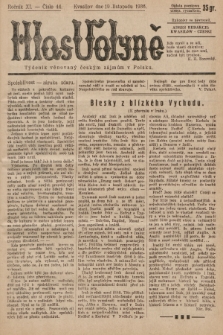 Hlas Volyně : týdeník, věnovaný českým zájmům v Polsku. 1936, č. 44