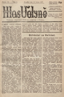 Hlas Volyně : týdeník, věnovaný českým zájmům v Polsku. 1937, č. 4