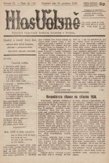 Hlas Volyně : týdeník, věnovaný českým zájmům v Polsku. 1936, č. 49-50