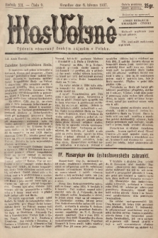 Hlas Volyně : týdeník, věnovaný českým zájmům v Polsku. 1937, č. 9