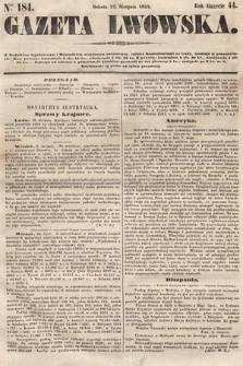 Gazeta Lwowska. 1854, nr 184