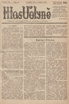 Hlas Volyně : týdeník, věnovaný českým zájmům v Polsku. 1937, č. 13
