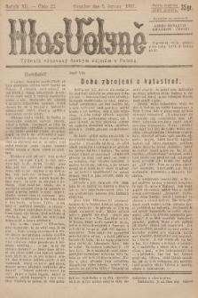 Hlas Volyně : týdeník, věnovaný českým zájmům v Polsku. 1937, č. 22
