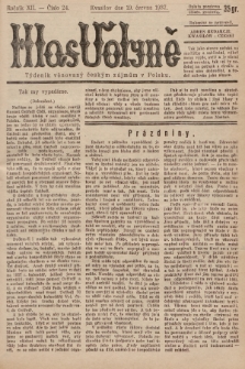 Hlas Volyně : týdeník, věnovaný českým zájmům v Polsku. 1937, č. 24