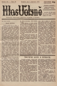 Hlas Volyně : týdeník, věnovaný českým zájmům v Polsku. 1937, č. 26