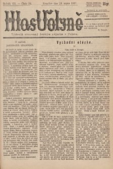 Hlas Volyně : týdeník, věnovaný českým zájmům v Polsku. 1937, č. 34
