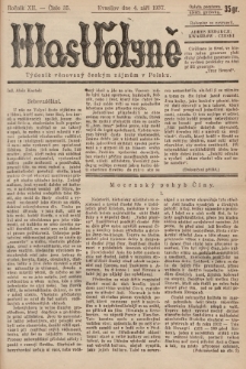 Hlas Volyně : týdeník, věnovaný českým zájmům v Polsku. 1937, č. 35