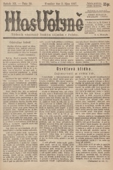 Hlas Volyně : týdeník, věnovaný českým zájmům v Polsku. 1937, č. 39