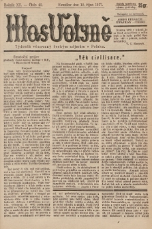 Hlas Volyně : týdeník, věnovaný českým zájmům v Polsku. 1937, č. 40