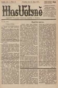 Hlas Volyně : týdeník, věnovaný českým zájmům v Polsku. 1937, č. 41