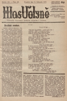 Hlas Volyně : týdeník, věnovaný českým zájmům v Polsku. 1937, č. 46