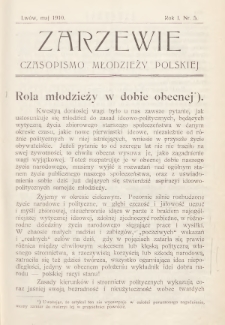 Zarzewie : czasopismo młodzieży polskiej. R. 1, 1910, nr 5