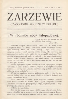 Zarzewie : czasopismo młodzieży polskiej. R. 1, 1910, nr 11-12