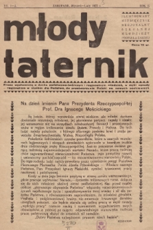 Młody Taternik : ilustrowany miesięcznik regjonalny szkolnej młodzieży podhalańskiej. 1935, nr 1-2
