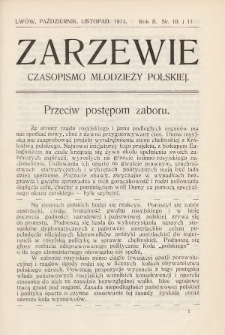 Zarzewie : czasopismo młodzieży polskiej. R. 2, 1911, nr 10-11