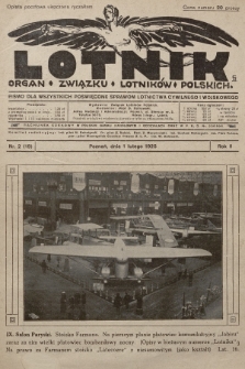 Lotnik : organ Związku Lotników Polskich : pismo dla wszystkich poświęcone sprawom lotnictwa cywilnego i wojskowego. 1925, nr 2 (19)