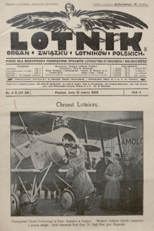 Lotnik : organ Związku Lotników Polskich : pismo dla wszystkich poświęcone sprawom lotnictwa cywilnego i wojskowego. 1925, nr 4-5 (21-22)