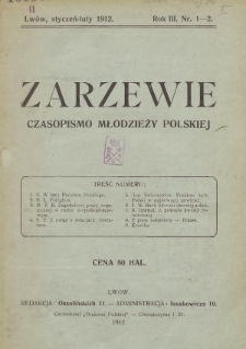 Zarzewie : czasopismo młodzieży polskiej. R. 3, 1912, nr 1-2