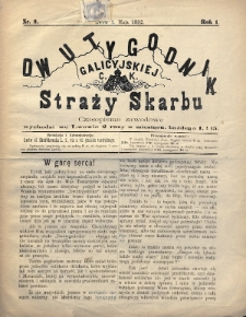Dwutygodnik Galicyjskiej c. k. Straży Skarbu : czasopismo zawodowe. 1892, nr 9