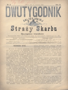 Dwutygodnik Galicyjskiej c. k. Straży Skarbu : czasopismo zawodowe. 1893, nr 8