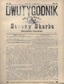 Dwutygodnik Galicyjskiej c. k. Straży Skarbu : czasopismo zawodowe. 1893, nr 10