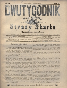 Dwutygodnik Galicyjskiej c. k. Straży Skarbu : czasopismo zawodowe. 1893, nr 11