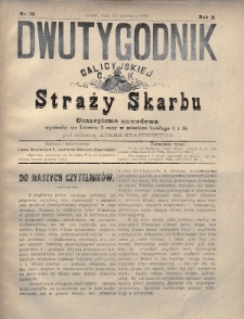 Dwutygodnik Galicyjskiej c. k. Straży Skarbu : czasopismo zawodowe. 1893, nr 18