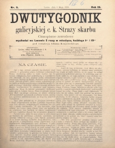 Dwutygodnik Galicyjskiej c. k. Straży Skarbu : czasopismo zawodowe. 1894, nr 9