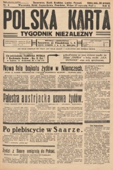 Polska Karta : tygodnik niezależny. 1935, nr 4