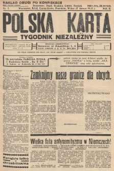 Polska Karta : tygodnik niezależny. 1935, nr 7 (nakład drugi po konfiskacie)