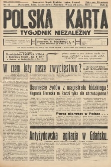 Polska Karta : tygodnik niezależny. 1935, nr 12