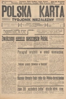 Polska Karta : tygodnik niezależny. 1935, nr 13