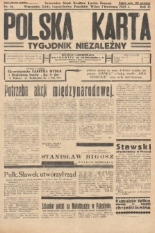 Polska Karta : tygodnik niezależny. 1935, nr 14