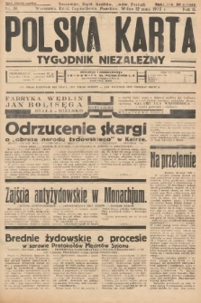 Polska Karta : tygodnik niezależny. 1935, nr 19