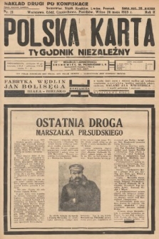 Polska Karta : tygodnik niezależny. 1935, nr 21 (nakład drugi po konfiskacie)