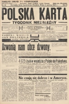 Polska Karta : tygodnik niezależny. 1935, nr 22 (nakład drugi po konfiskacie)