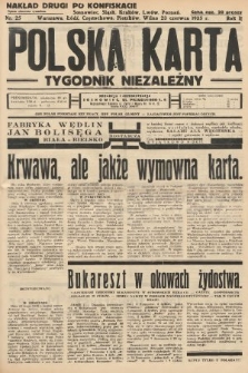 Polska Karta : tygodnik niezależny. 1935, nr 25 (nakład drugi po konfiskacie)