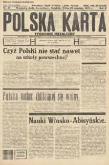 Polska Karta : tygodnik niezależny. 1935, nr 39 (nakład drugi po konfiskacie)