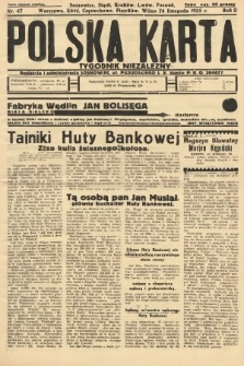 Polska Karta : tygodnik niezależny. 1935, nr 47