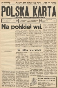 Polska Karta : tygodnik narodowo-socjalistyczny. 1936, nr 4 (nakład drugi po konfiskacie)