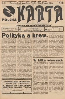 Polska Karta : tygodnik narodowo-socjalistyczny. 1936, nr 11