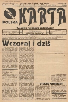 Polska Karta : tygodnik narodowo-socjalistyczny. 1936, nr 17 (nakład drugi po konfiskacie)