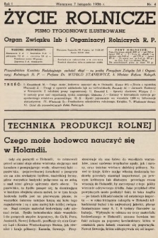 Życie Rolnicze : pismo tygodniowe ilustrowane : organ Związku Izb i Organizacyj Rolniczych R.P. 1936, nr 4