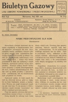 Biuletyn Gazowy Ligi Obrony Powietrznej i Przeciwgazowej. 1931, nr 5