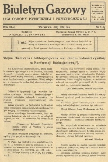 Biuletyn Gazowy Ligi Obrony Powietrznej i Przeciwgazowej. 1932, nr 5