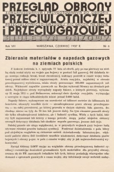 Przegląd Obrony Przeciwlotniczej i Przeciwgazowej : biuletyn gazowy. 1937, nr 6